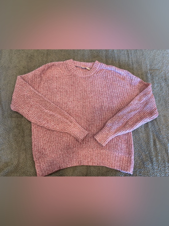 Faherty Sweaters - Faherty Sunwashed marled chunky Organic Cotton Fisherman crewneck Sweater Sz M